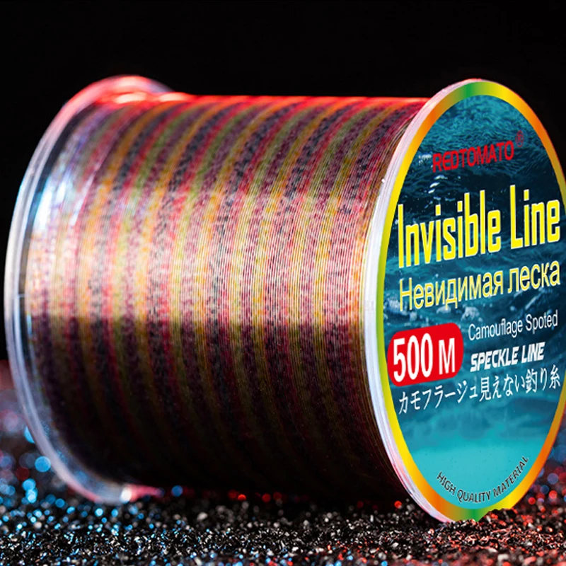 

500m Super Strong Speckle Fishing Line 3D Invisible Spotted Line Monofilament Nylon Mainline Carp Tackle Fishing Accessories