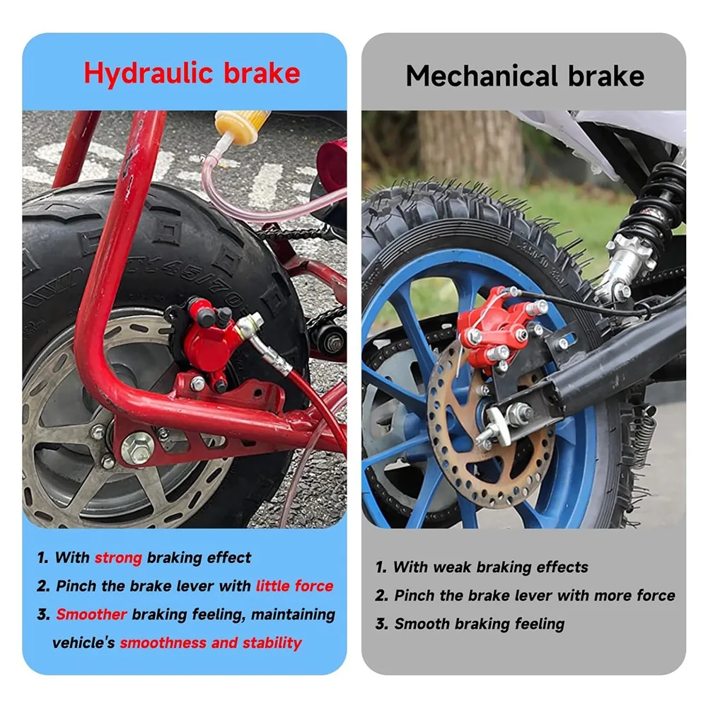 HOES-Bike Hydraulic Disc Brake Kit For Baja DB30 Doodle Bug Blitz Dirt Bug Racer 97Cc 79Cc Predator 2.8Hp Engine