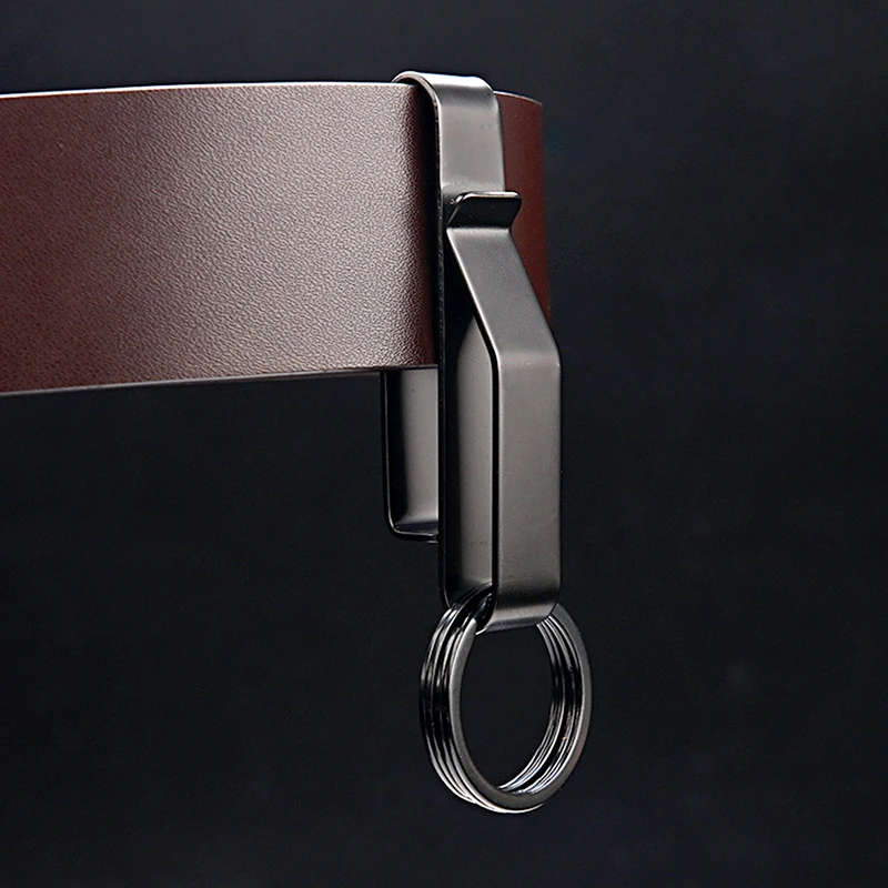 // 1Pc Outdoor Hanging Buckle Stainless Steel Detachable Key Chain Belt Clip Buckle Hanging Key Ring Holder Tool