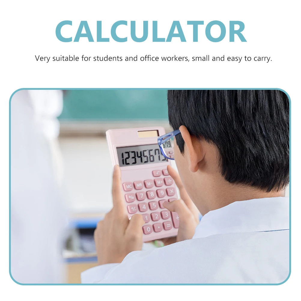 

Mini Student Calculator Solar Powered Desktop Office Accounting Practical Gift For Low Price Good Quality