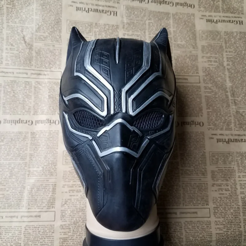 Black Panther Mask Cosplay Captain America Movie Helmet Movie Props Funny Black Panther Headgear