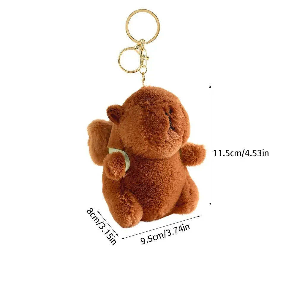 Porte-clés ours capybara en peluche, pendentif de sac de simulation de Krasnocar, petit cadeau mignon, beurre capybara, nouveau