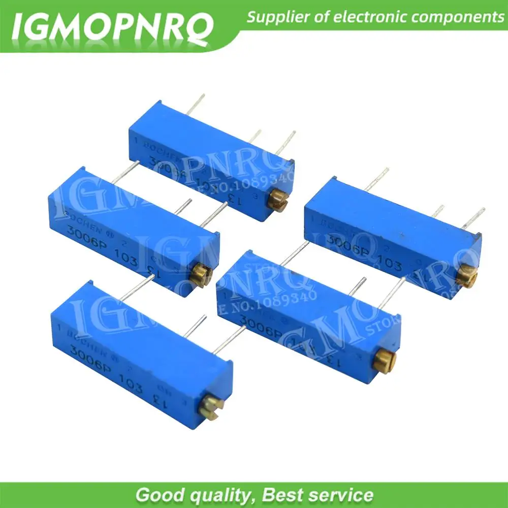 10PCS 3006P 100 ohm ~ 500K ohm  Trimmer Potentiometer fdkjgecf Resistor 1K 2K 5K 10K 20K 50K 100K 200K 500K 1M 100R 200R 500R