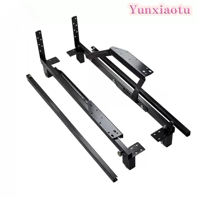 Push-pull folding sofa bed telescopic lift hardware iron frame sofa bed track guide rail drawer bed box hinge