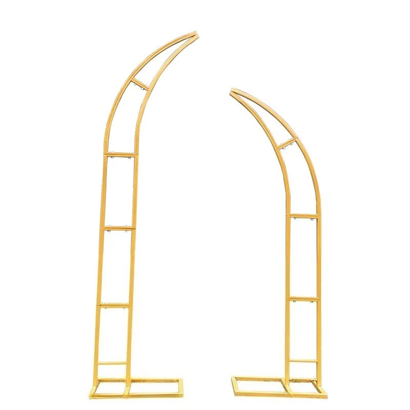 Wedding Arch Backdrop Stand Balloon Arch for Ceremony Birthday Party Baby Shower, Metal Moon Wedding Arch Backdrop Stand