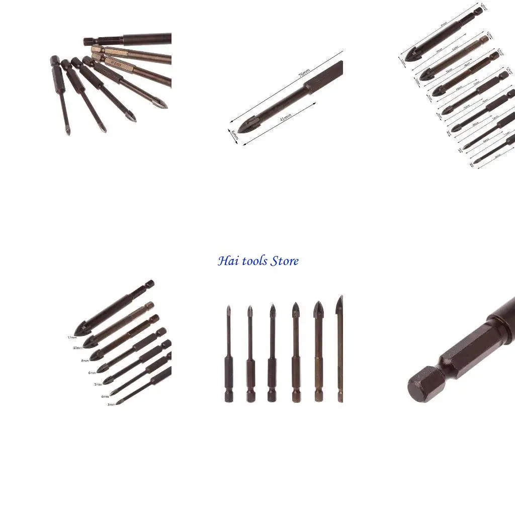 

X37e вольфрамовый карбид стеклянный стеклянный бит набор с 4 резки износостойкостью