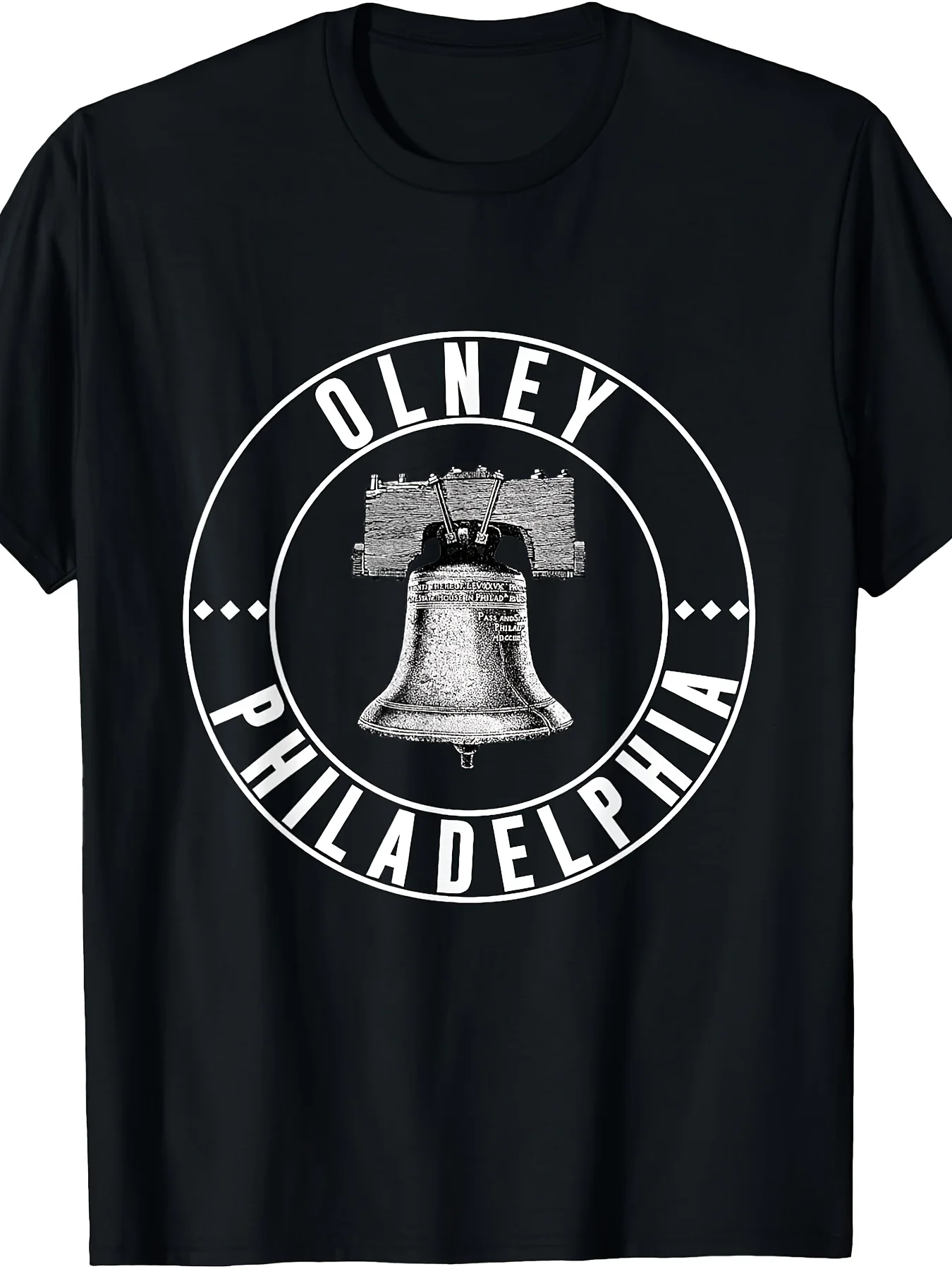 Olney Philly Neighborhood Philadelphia Liberty Bell TShirtRetro Casual Crew Neck Printed T-Shirt