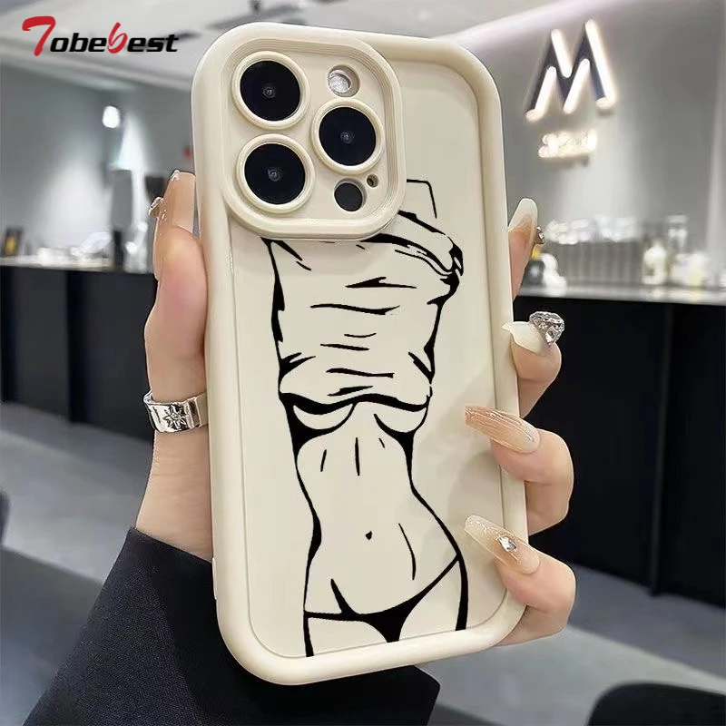 Sexy Lady Underwear Model Silicone Case For Samsung Galaxy A13 A23 A33 A53 A73 A12 A22 A32 A42 A52 A72 A52S 4G 5G Back Cover