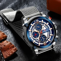 REWARD Mens Watches New Top Brand Luxury Casual Quartz Men Watch Sport Waterproof Full Steel Chronograph Man Military Clock