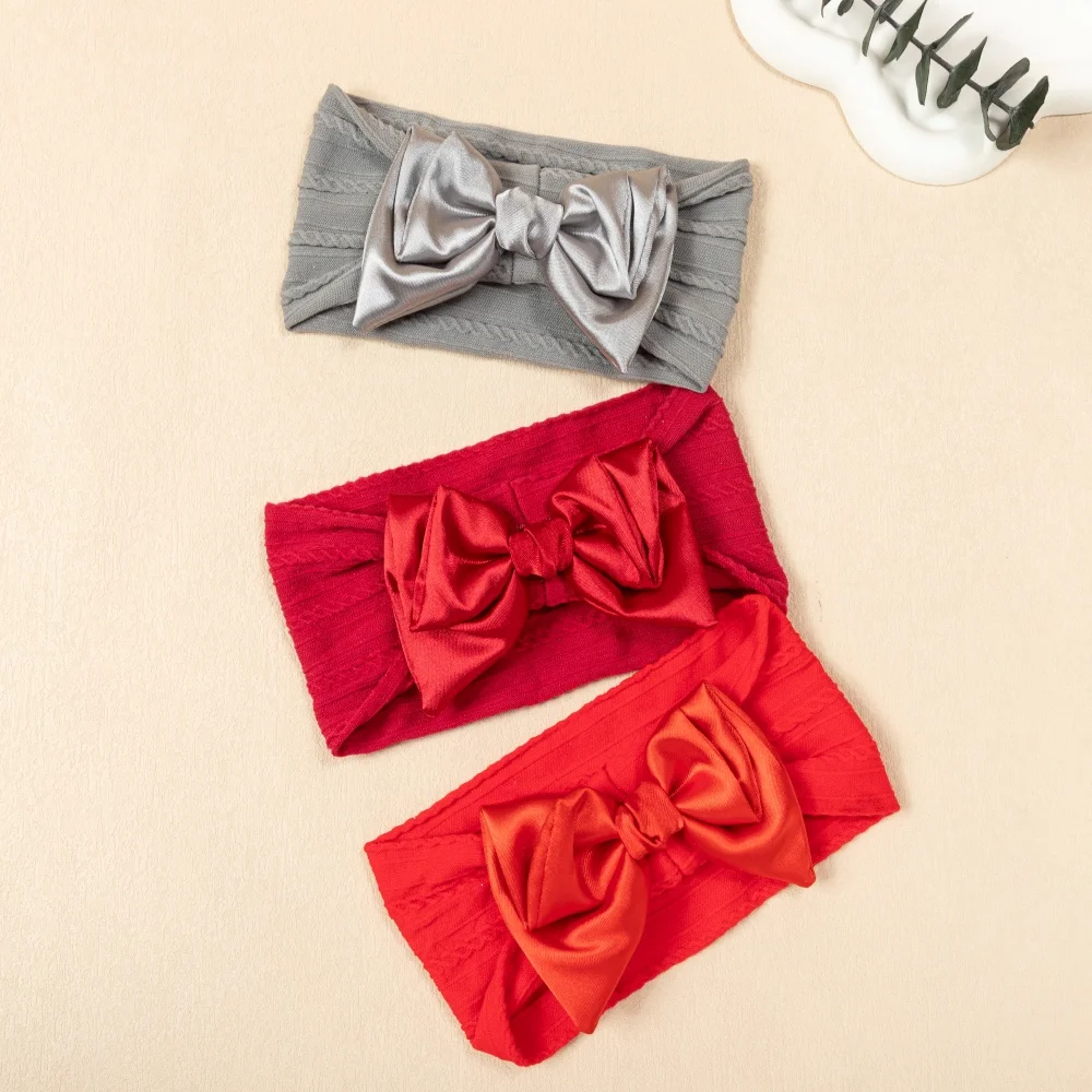 جديد الحلو الطفل القوس عقال النايلون رباط شعر لطفلة لينة مريحة الاطفال عمامة الأطفال إكسسوارات الشعر أغطية الرأس الطفل #3