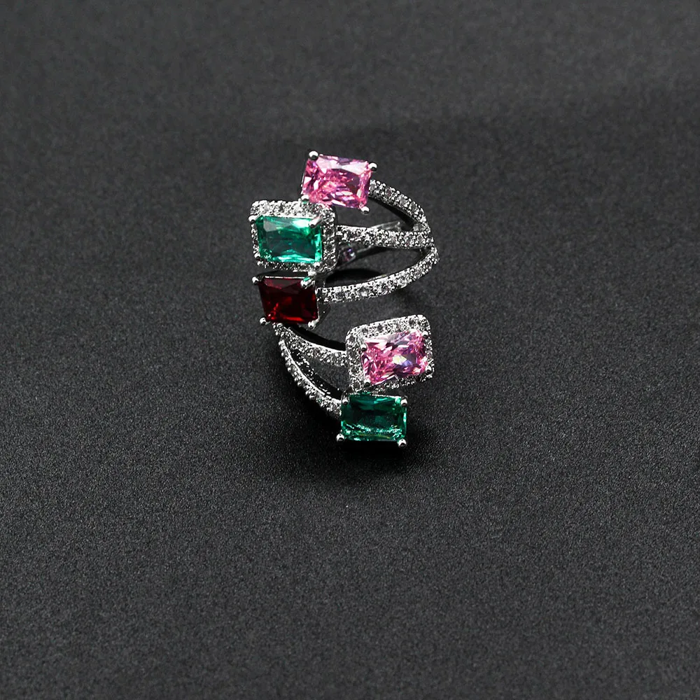 HIBRIDE Amazing 2025 New Generous Dimensional Ring Jewellery Set Women's Hundred Jewelry Bridal Wedding Party Dress Holiday R05