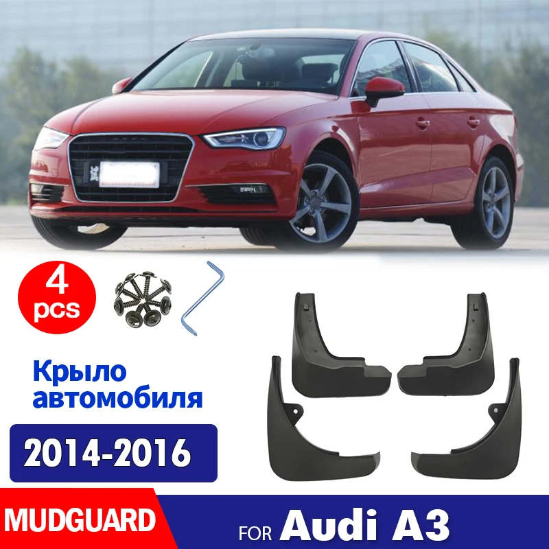 

2014 2015 2016 ДЛЯ AUDI A3 хэтчбек A3 седан брызговики на крыло брызговики автомобильные аксессуары передние и задние 4 шт.