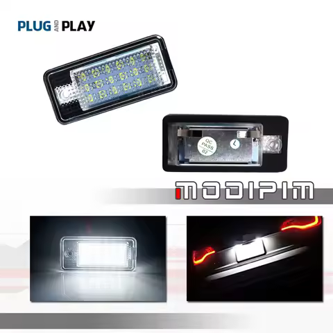 Error Free Canbus 6000K White 18-SMD LED Car License Plate Number Lights For Audi A3 S3 A4 S4 B6 B7 A5 S5 B8 A6 S6 A8 S8 Q7 12V