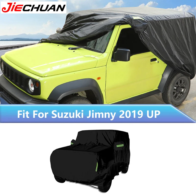

JIECHUAN Car Dustproof Waterproof Sun UV Protection Full Car Cover Fit For Suzuki Jimny 2019 Up,Exterior Protective Accessories