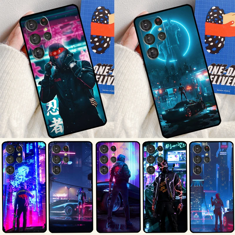 Cyberpunk For Samsung Galaxy S22 Ultra S21 Ultra Note 20 S20 FE S8 S9 S10 Note 10 Plus Phone Case