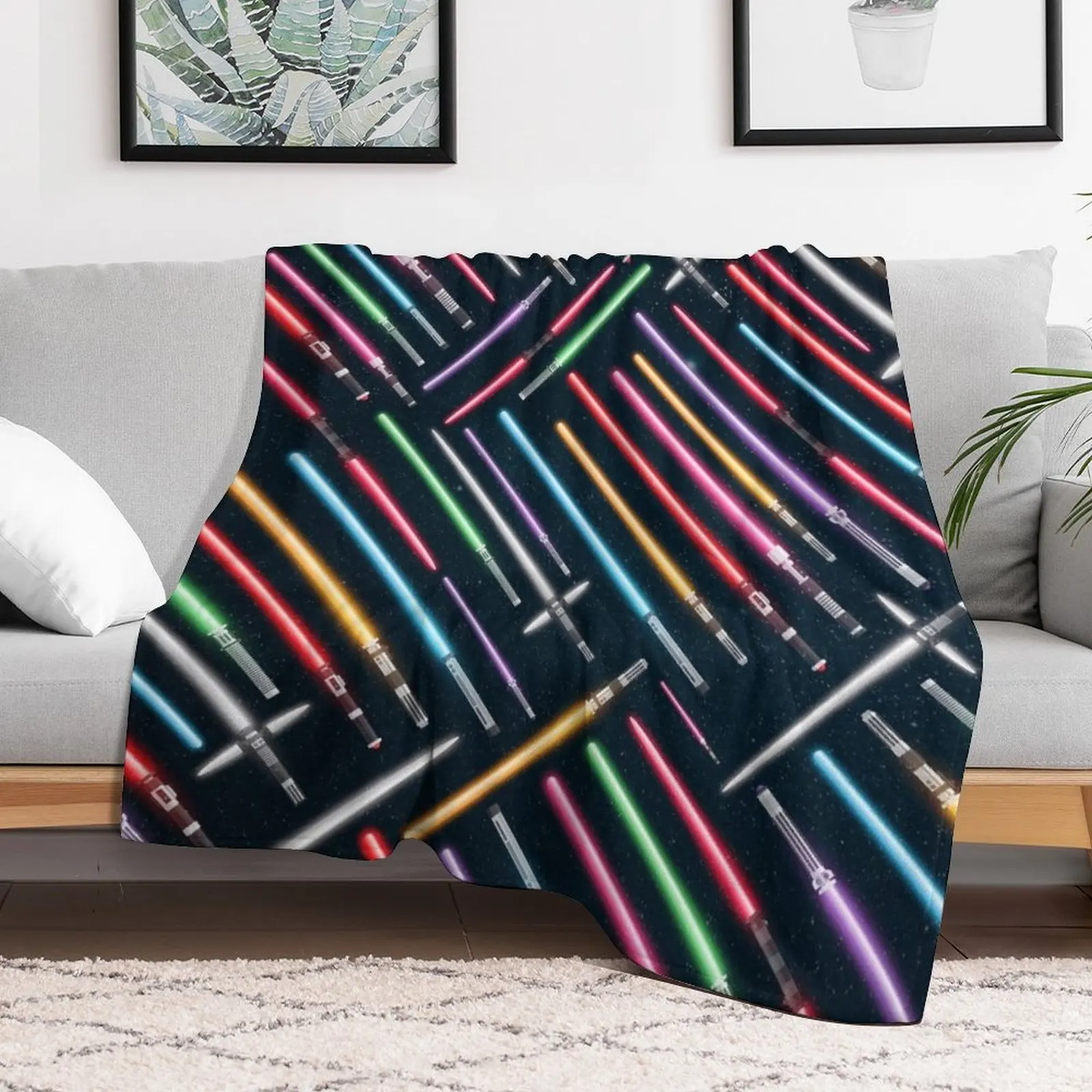 Lightsabers Throw Blanket decorative blankets and throws Fashion Sofas Kid'S Blankets