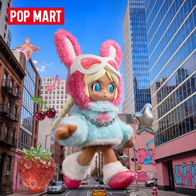 

POP MART Peach Riot Fruit Series Plush Doll Pendant Fluffy Collectible Bag Ornament Figurine for Adult Collectors Gift