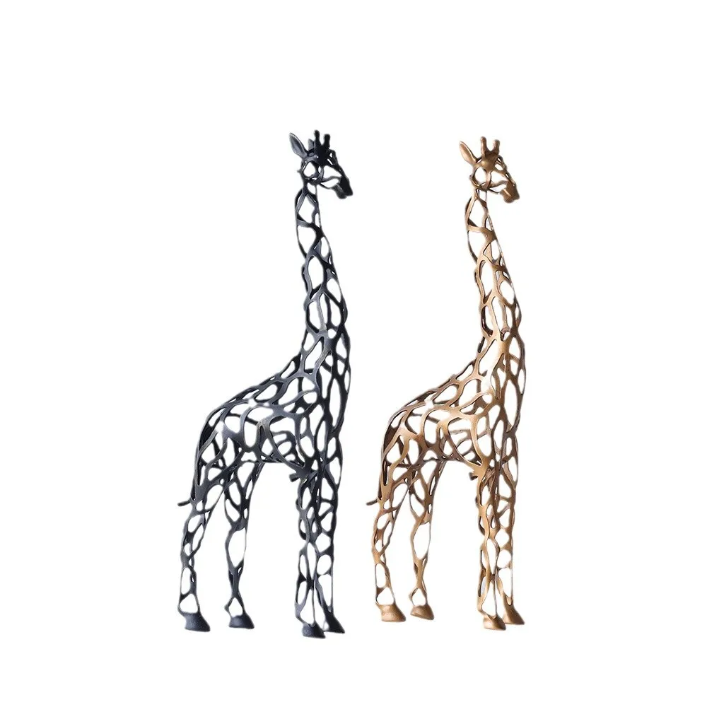 

Modern light luxury decoration wrought iron giraffe ornament