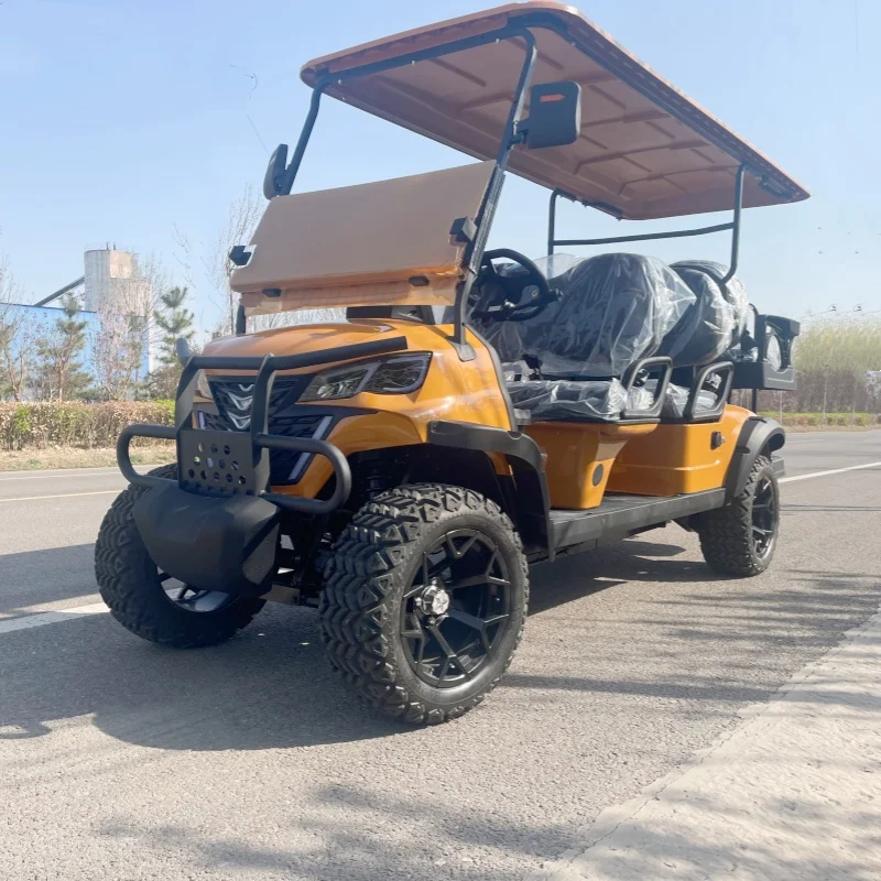 Electric Golf Cart 5KW Steering Wheel Adjustable Djusta Hunting Car Supports Customization Bumper 12 Inch Tires Upholstered Seat