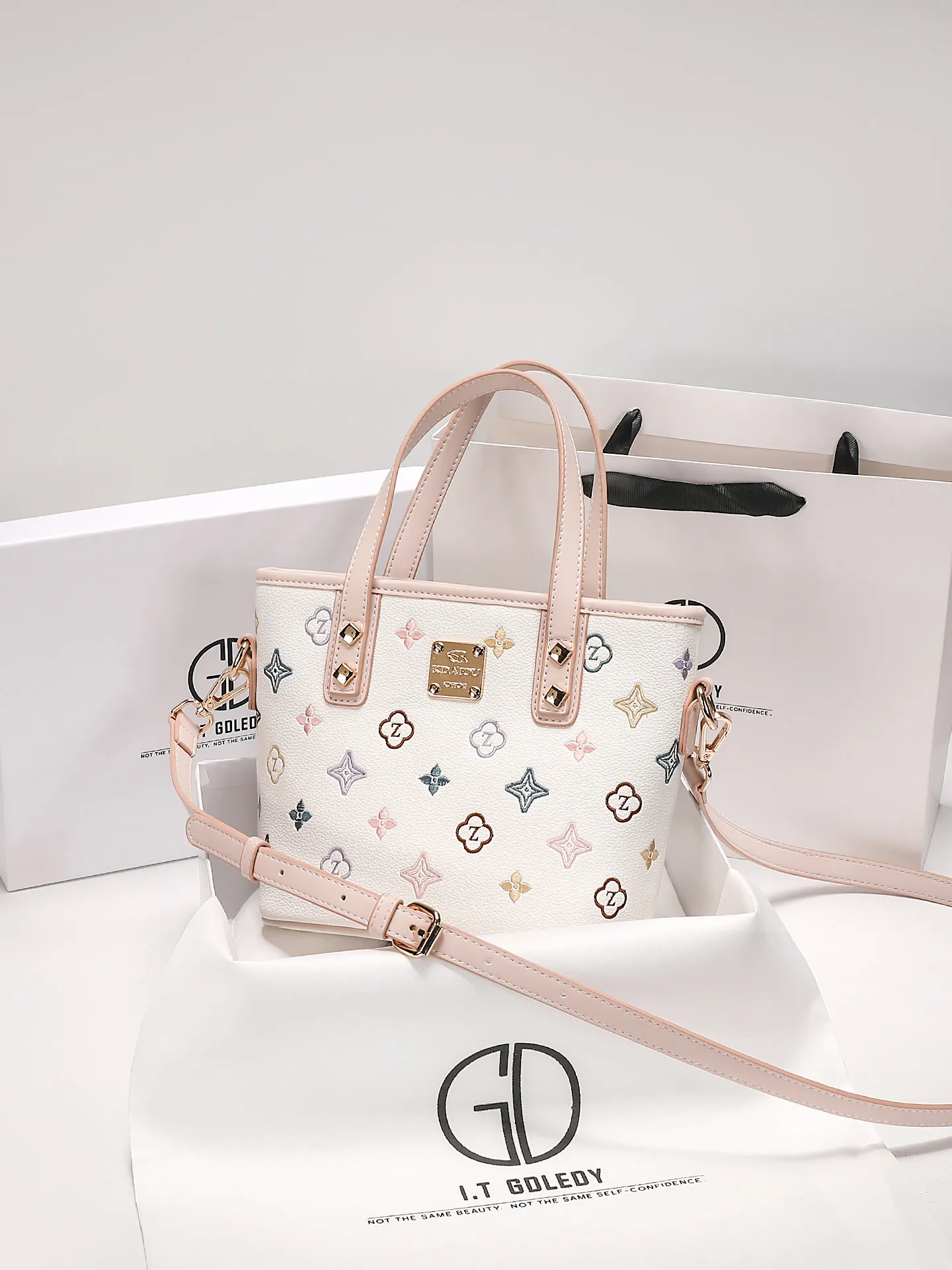 

Роскошная и повседневная сумка-корзина для овощей с изысканной вышивкой и высококачественной кожаной отделкой, новая модная женская сумка-тоут.