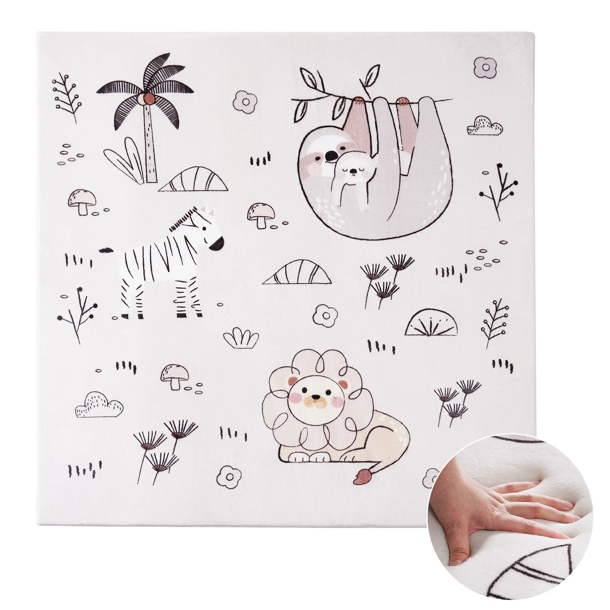Robotime Robud Mata do zabawy dla dzieci Koralowa gąbka Playmat 50x50 w dużych wodoodpornych antypoślizgowych matach do zabawy dla niemowląt Niemowlęta