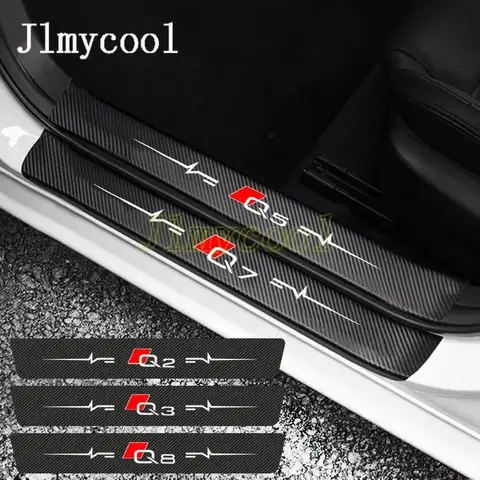 Q2 Q3 Q5 Q7 Q8 문자 탄소 섬유 자동차 문틀 스티커, 긁힘 방지 및 방수 보호 필름, 트렁크 액세서리