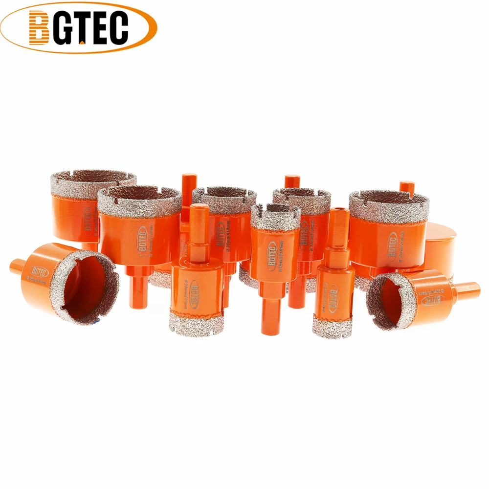BGTEC الماس الحفر الأساسية بت Dia20-65mm مثلث عرقوب الحفر تاج بلاط القاطع السيراميك الرخام البناء الطوب الجرانيت هول المنشار