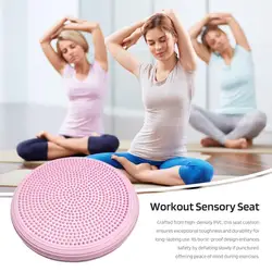 34cm PVC Yoga Balance Pad With Air Pump Wobble Balance Cushion Board Inflatable Massage Wiggle Seat Training Core Sensory Disc