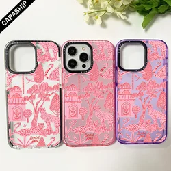 Fashion Pink Leopard Clear Case For Iphone 11 14 15 Pro Max Silicone Soft 12 13 Mini 7 8 Plus SE3 XR XS Max Shockproof Cover