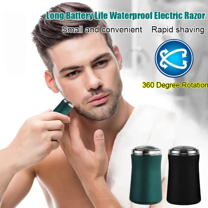 Mini barbeador elétrico portátil totalmente automático masculino TYPE-C com carregamento IPX5 à prova d'água para viagem