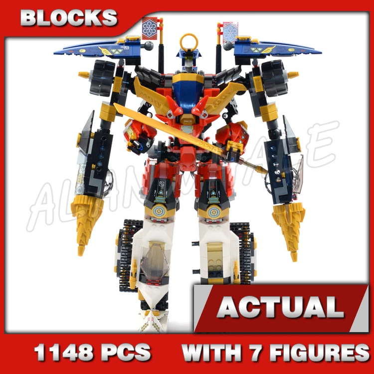 

1148pcs Shinobi 4in1 Ultra Combo Mech Car Tank Jet Fighting Machine Wu Bot 60039 Building Block Sets Compatible With Model