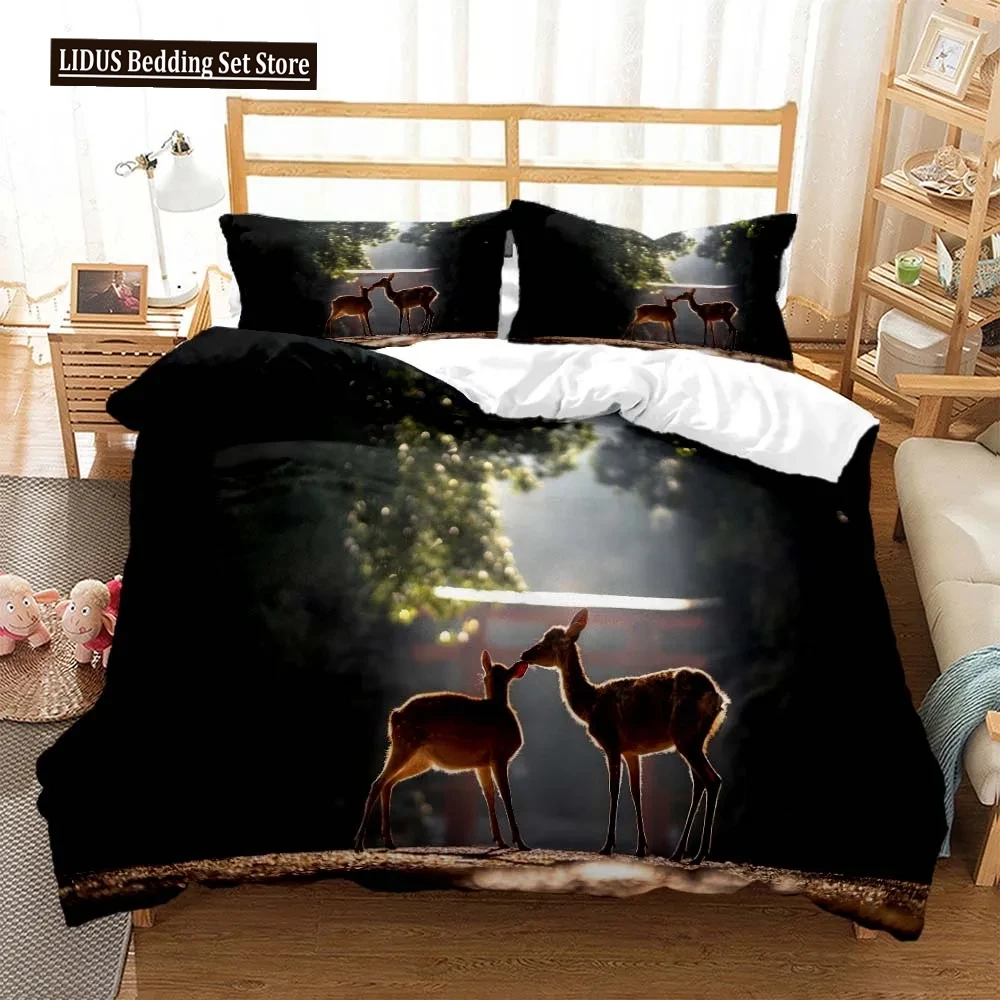 Elk God Of Luck Soft And Comfortable Customizable Comforter Bedding Sets Bedding Set Luxury Quilt Cover Personalized Bedding