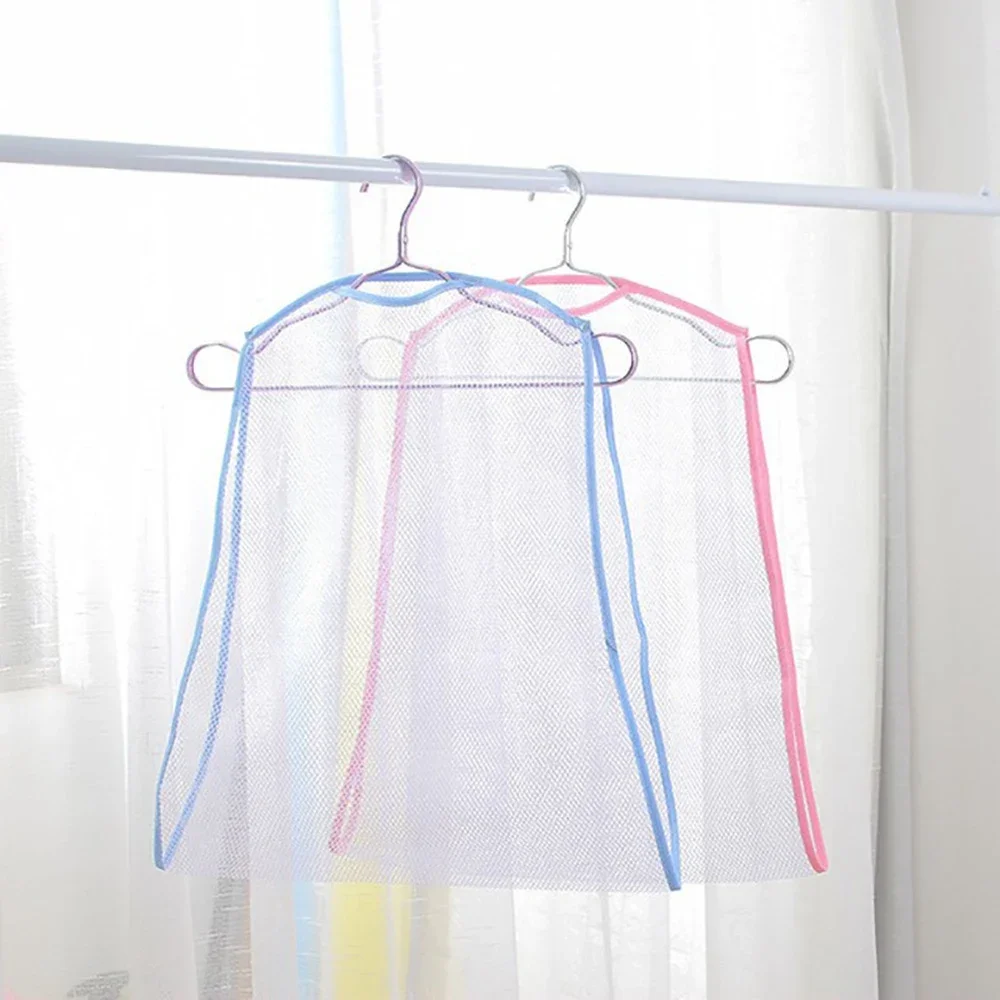 Picture 4: Pillow Drying Racks Hanging Net Clothes Rack Folded Mesh Clothes Drying Net Rack Lay Flat Dry Hanger Indoor Outdoor Towel Rack