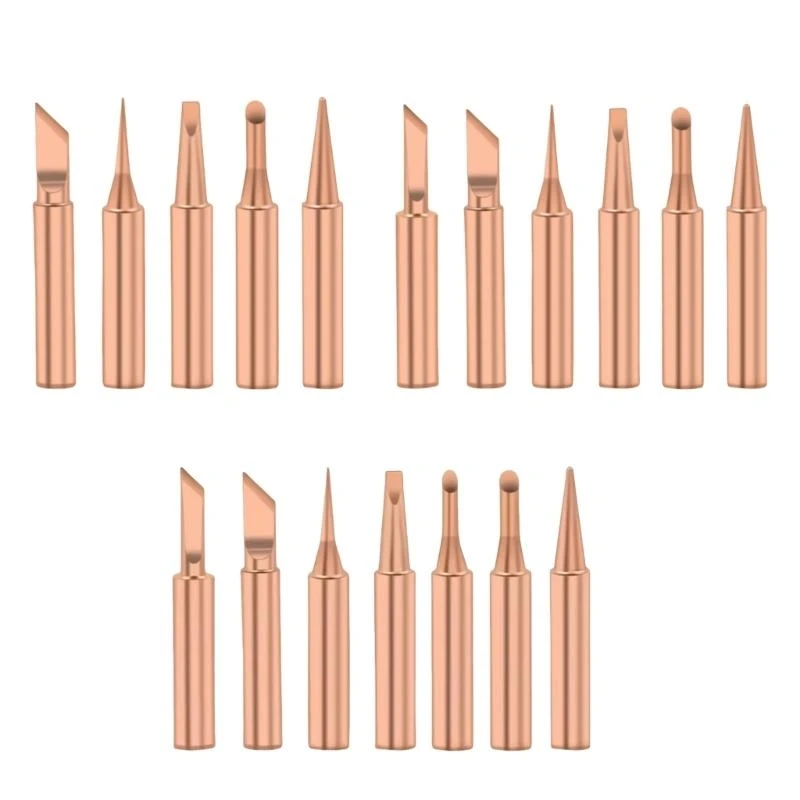 

Copper Soldering Iron Tips Circuit Board Soldering Tip Flat Thermal Tips Upgrades for Professional leading Frees Welding