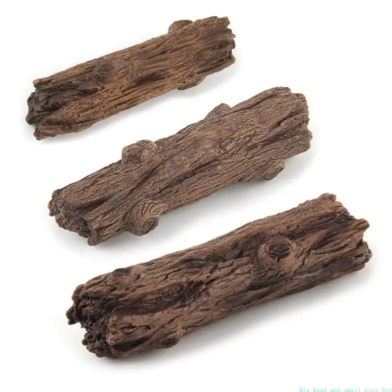 Aquarium Decoration Tree Trunk Log Plastic Aquarium Ornament Fish Hideout for Betta Cichlid Shrimp