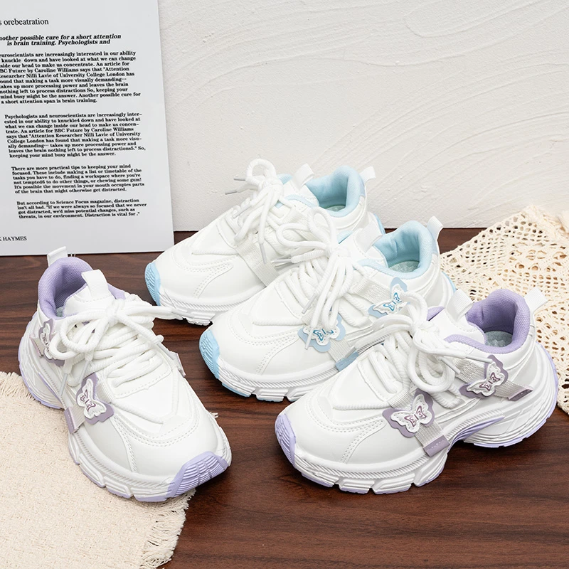 New Girl's Sneakers Spring Autumn Fashion Children's School Sports Shoes Outdoor Running Non-slip Kids Chunky Basketball Shoes
