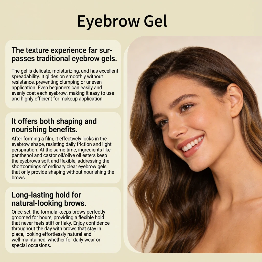 

Eyebrow Gel Natural Long-Lasting Fast-Drying Caring Skin Improve Dryness Invisible Women Cosmetics Makeup Eyebrows Styling Cream