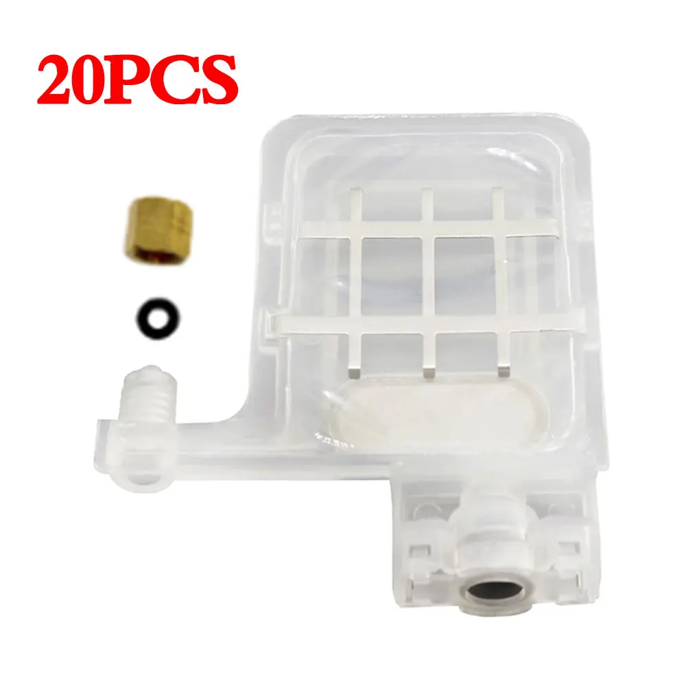 20 piezas amortiguador de tinta DX5, volquete transparente para Epson DX5 XP600 4720 i3200 5113, cabezal de impresión, trazador de impresora ecosolvente