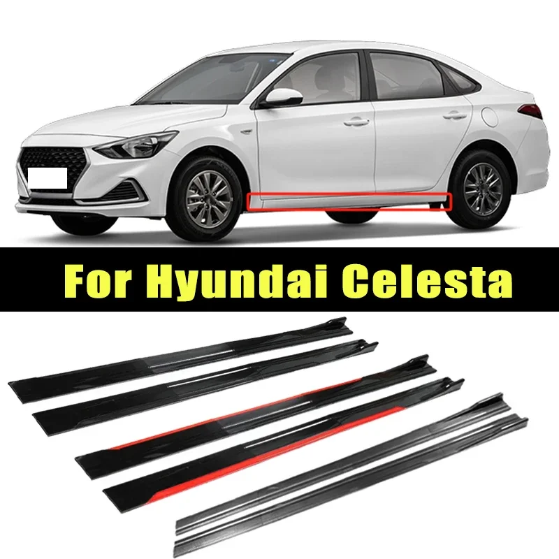 

Universal 2m/2.2m Car Side Skirt Extension SplitterBumper Racing Side Wing Bumper Lip Side Spoiler For Hyundai Celesta