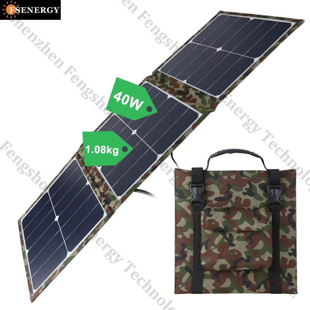 For Hiking Boats yachts outdoor Travellin 40W 60W 80W Solar Panel foldable Charger solar panels bag