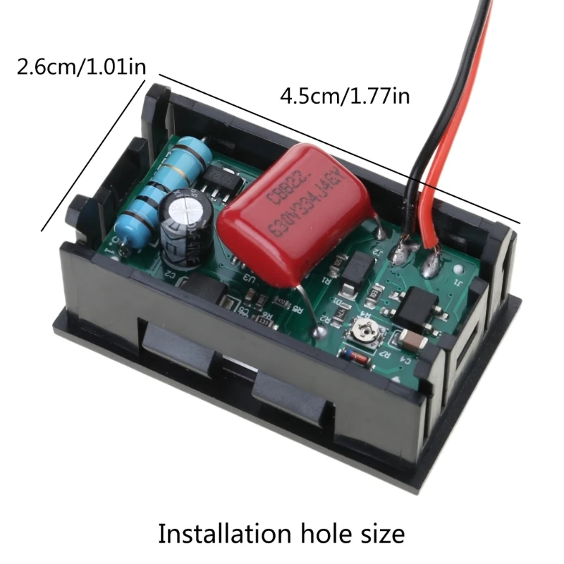 Y1UD AC 50-500V Digital LED Display Voltage Meter Panel Universal AC 220 380V Voltmeter Voltage Tester Gauge with Power Cable