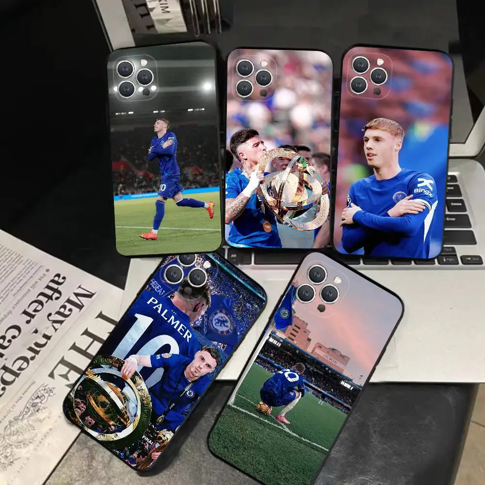 1 funda de teléfono p-palmer de silicona suave negra a prueba de golpes TPU para IPhone 16 15 14 13 12 11 Plus Pro Max Plus