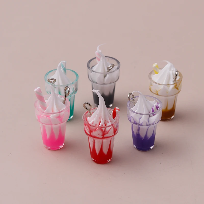 

20pcs 12x23mm Cute Resin Summer Food Ice Cream Charms Pendants for Making Drop Earrings Necklaces DIY Crafts Jewelry Findings ﻿