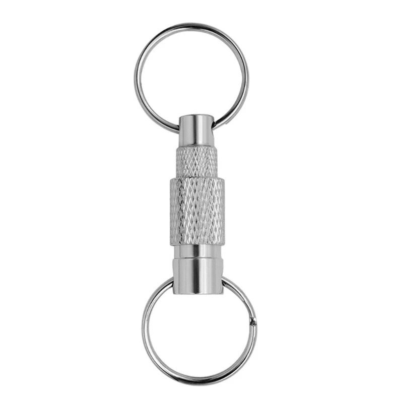 Detachable Split Keyring Keychains Quick Release Pull-ApartDouble Key Chain