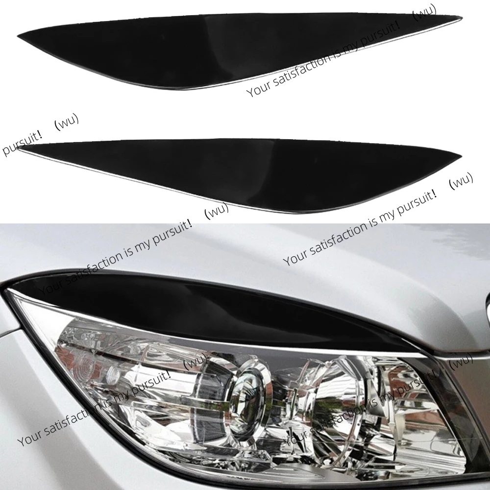 

1 Pair Gloss Headlights Headlights Eyebrow Mask Trim for Mercedes-Benz C-Class W204 2008 2009 2010 2011