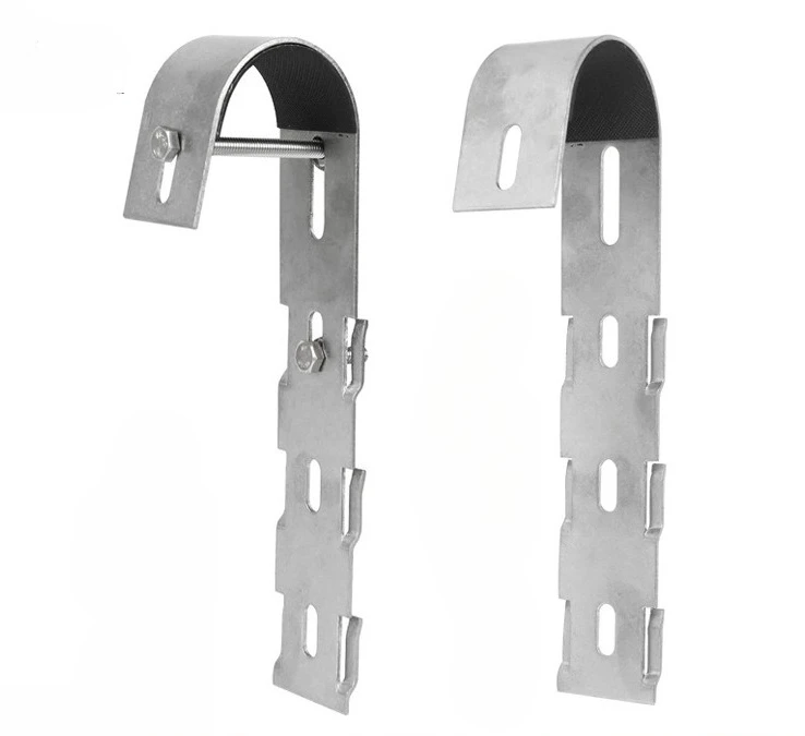 2pcs/set Solar Panel Photovoltaic Balcony Bracket Hook Stainless Steel Solar Panel Fixture Accessories Solar Module Holder