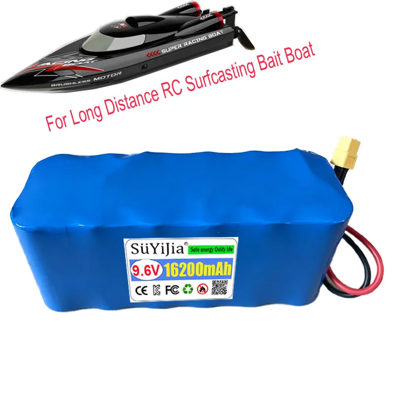 Lifefo4 Battery Pack 9.6V 16200mAh Long Distance RC Surfcasting Bait Boat for Elevator Intercom Video Doorbell Emergency
