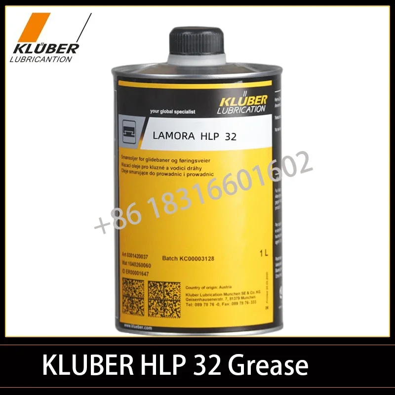 

1L Kluber HLP32 HLP46 HLP68 Lubrication Spindle Bearings LAMORA HLP 32 oil in compliance with DIN 51524 Part 2 standards