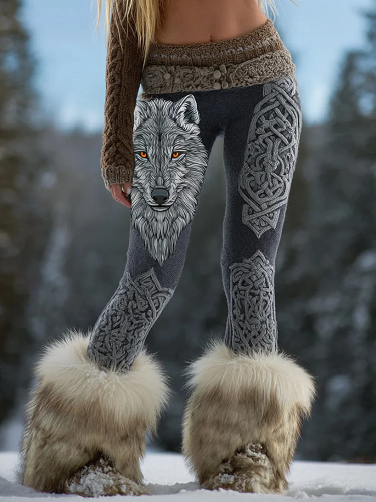 Женские эластичные леггинсы для тренировок с 3D-принтом Snow Wolf, тонкие обтягивающие трусы, сексуальные брюки для йоги, модная одежда