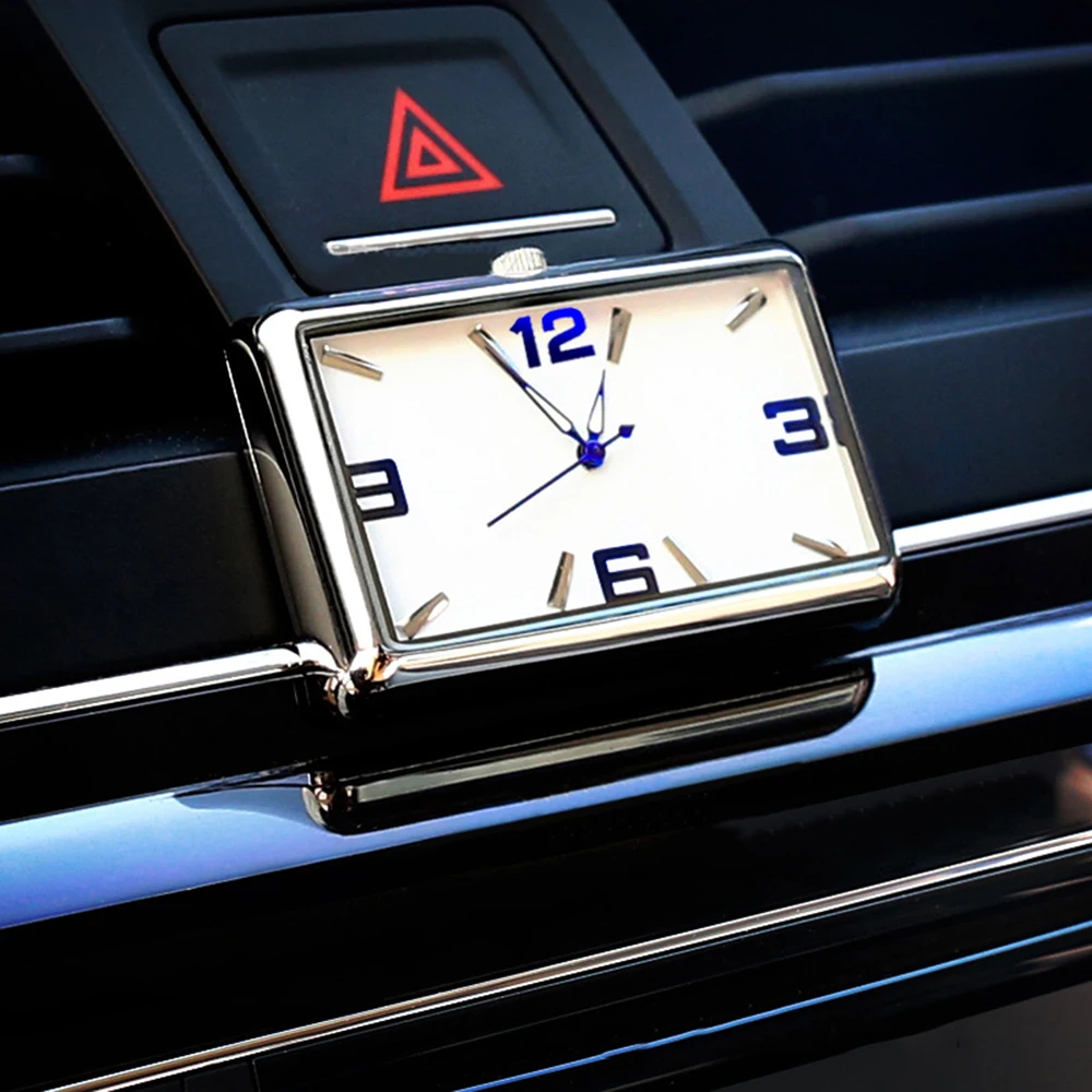 Auto-Quarzuhr, zum Aufkleben im Auto-Innenraum, hochwertige Auto-Armaturenbrett-Zeitanzeigeuhr, Autozubehör